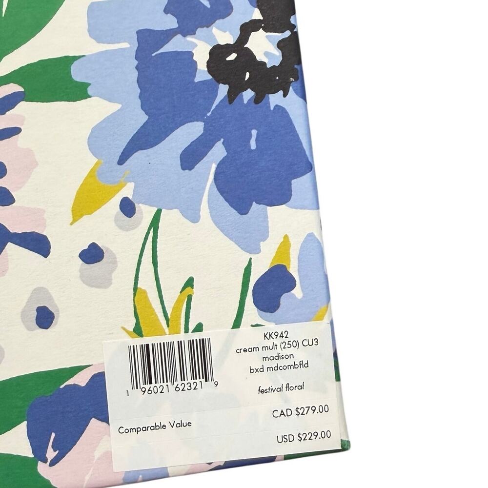 NEW Kate Spade Madison Boxed Medium Compact Bifold Wallet Festival Floral Multi - Picture 12 of 12